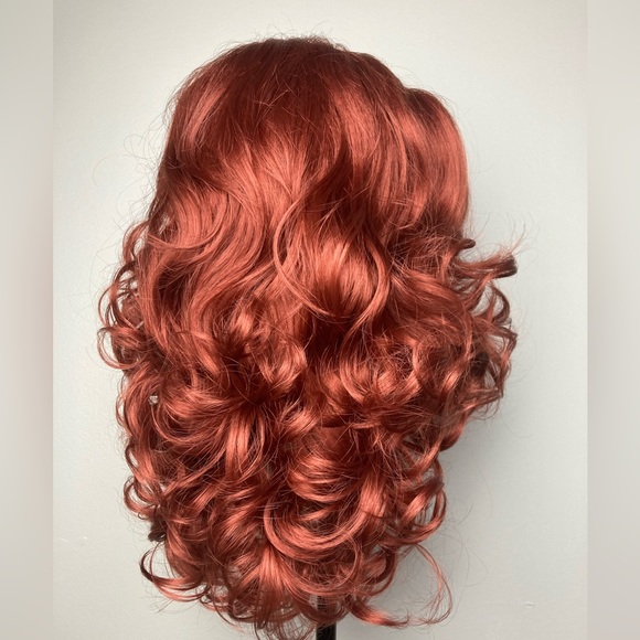 Short Bob Auburn Hair Lace Wigs - Picture 5 of 12